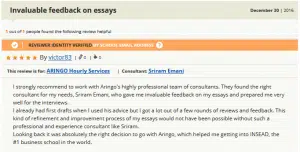 Invaluable feedback on essays