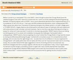 Gmatclub review for ARINGO MBA ADMISSION CONSULTING