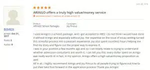 Gmatclub review for ARINGO MBA ADMISSION CONSULTING