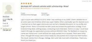 Multiple M7 schools admits with scholarship - WOW!