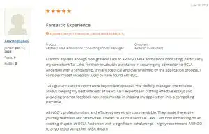 Gmatclub review for ARINGO MBA ADMISSION CONSULTING